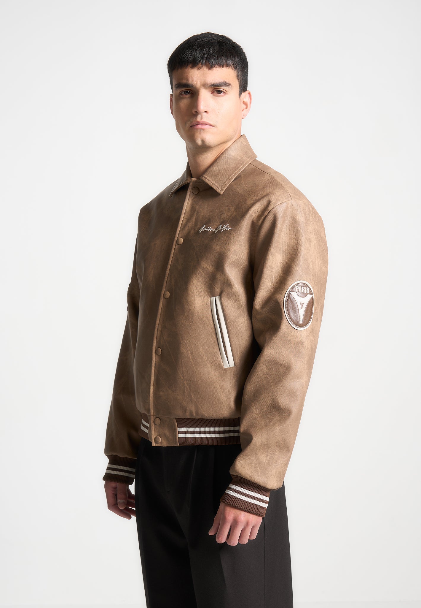 Vintage Marble Varsity Jacket