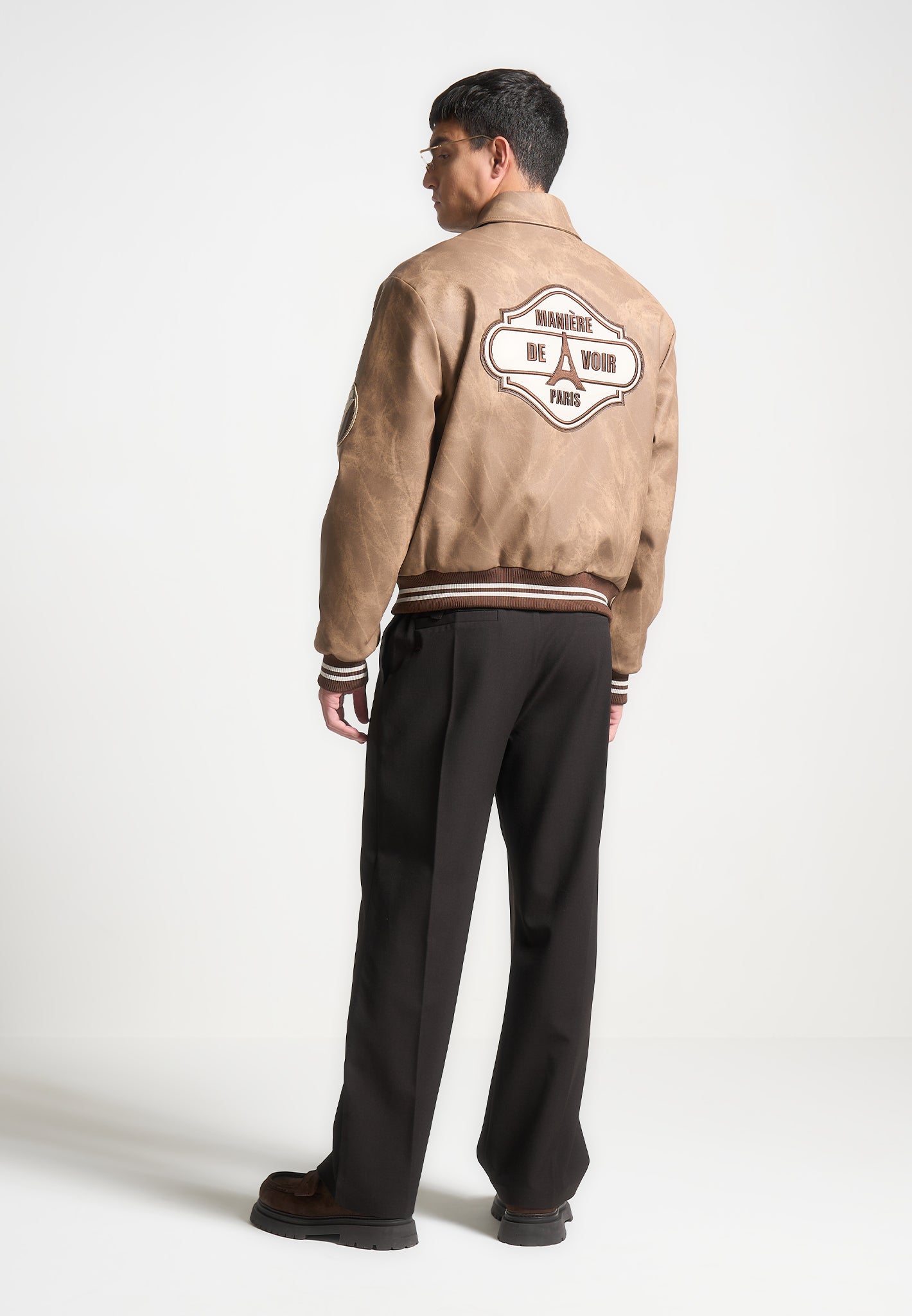 Vintage Marble Varsity Jacket