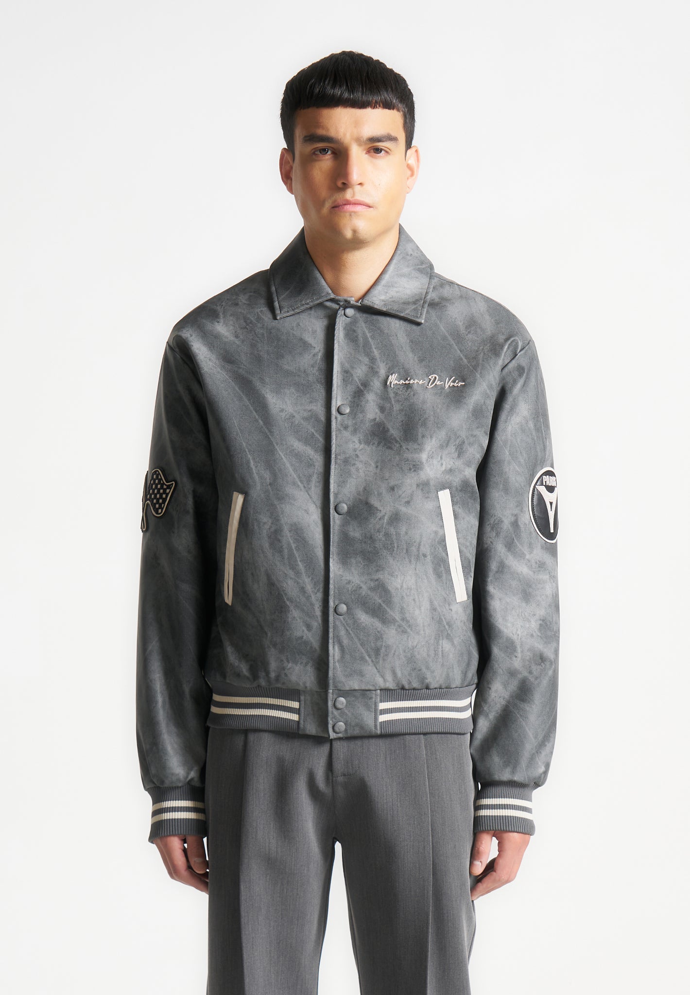 Vintage Marble Varsity Jacket