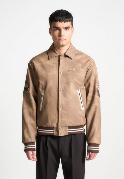 Vintage Marble Varsity Jacket