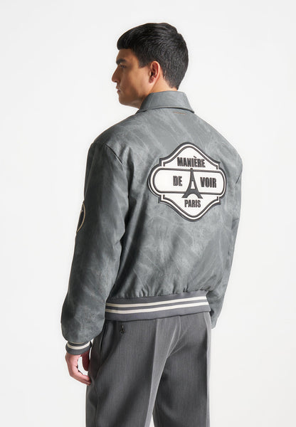 Vintage Marble Varsity Jacket